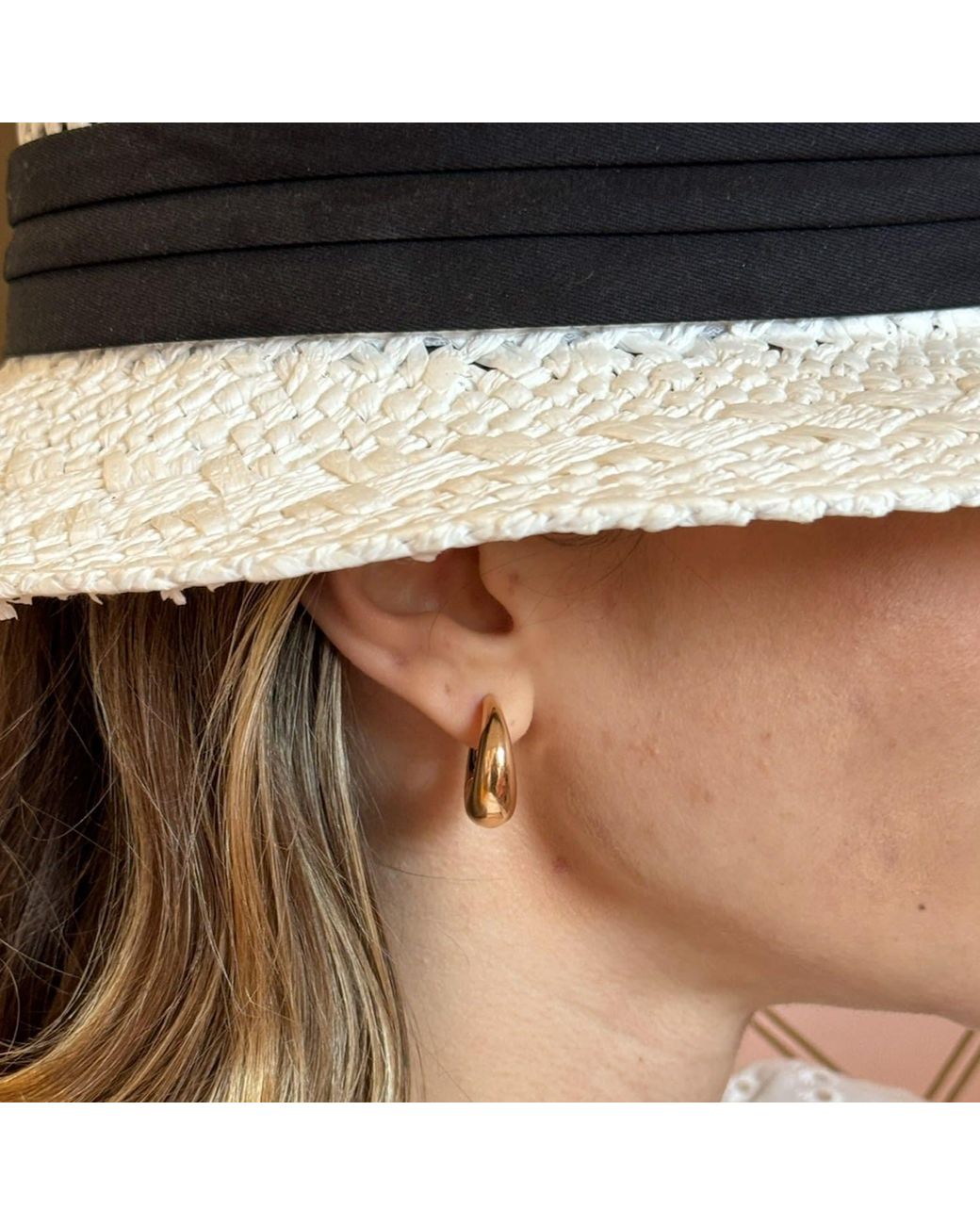 Ecce | Artisan Diamonds Metallic 14K Solid Handmade Signature Bomb Hoop Earring