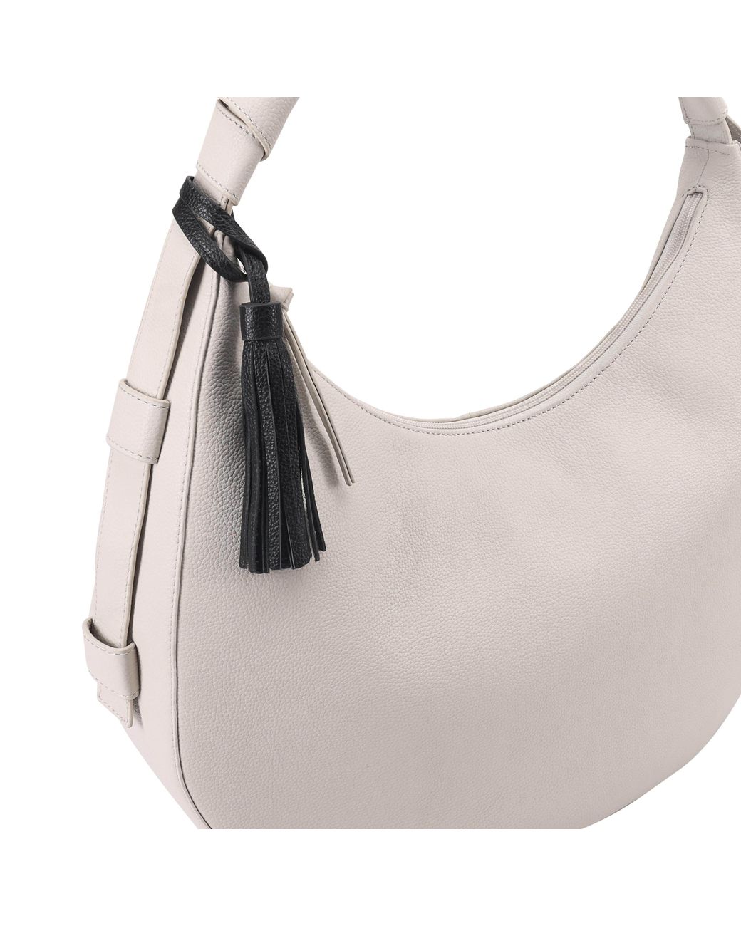 Lloyd Baker Gray Emmy Leather Hobo/Shoulder Bag- Neutrals