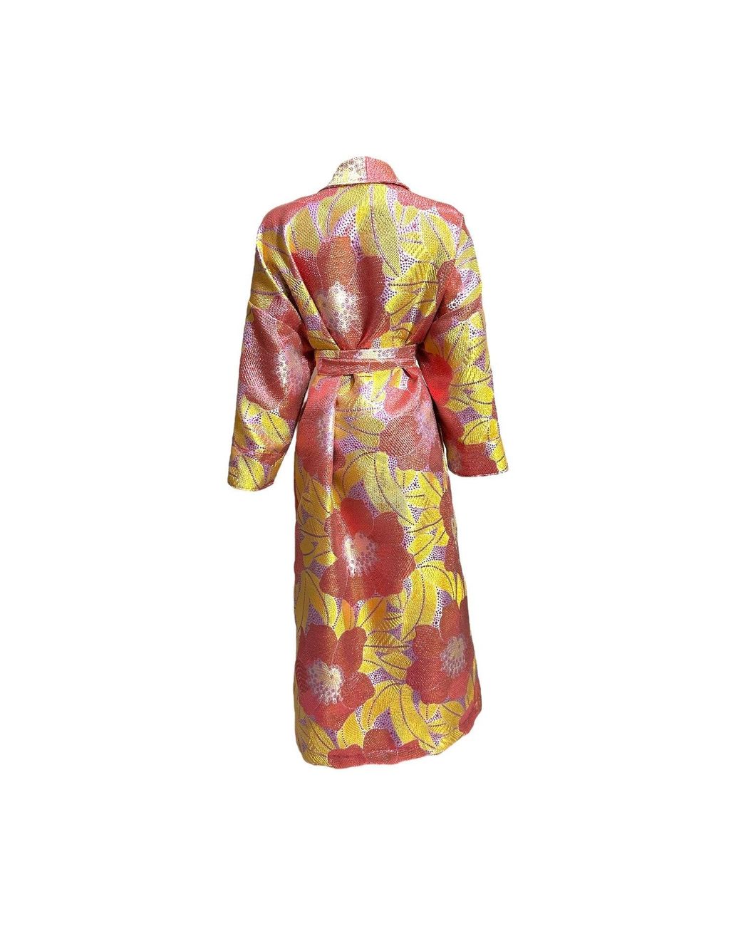 Julia Clancey Red Floral Luxe Opera Dress Coat