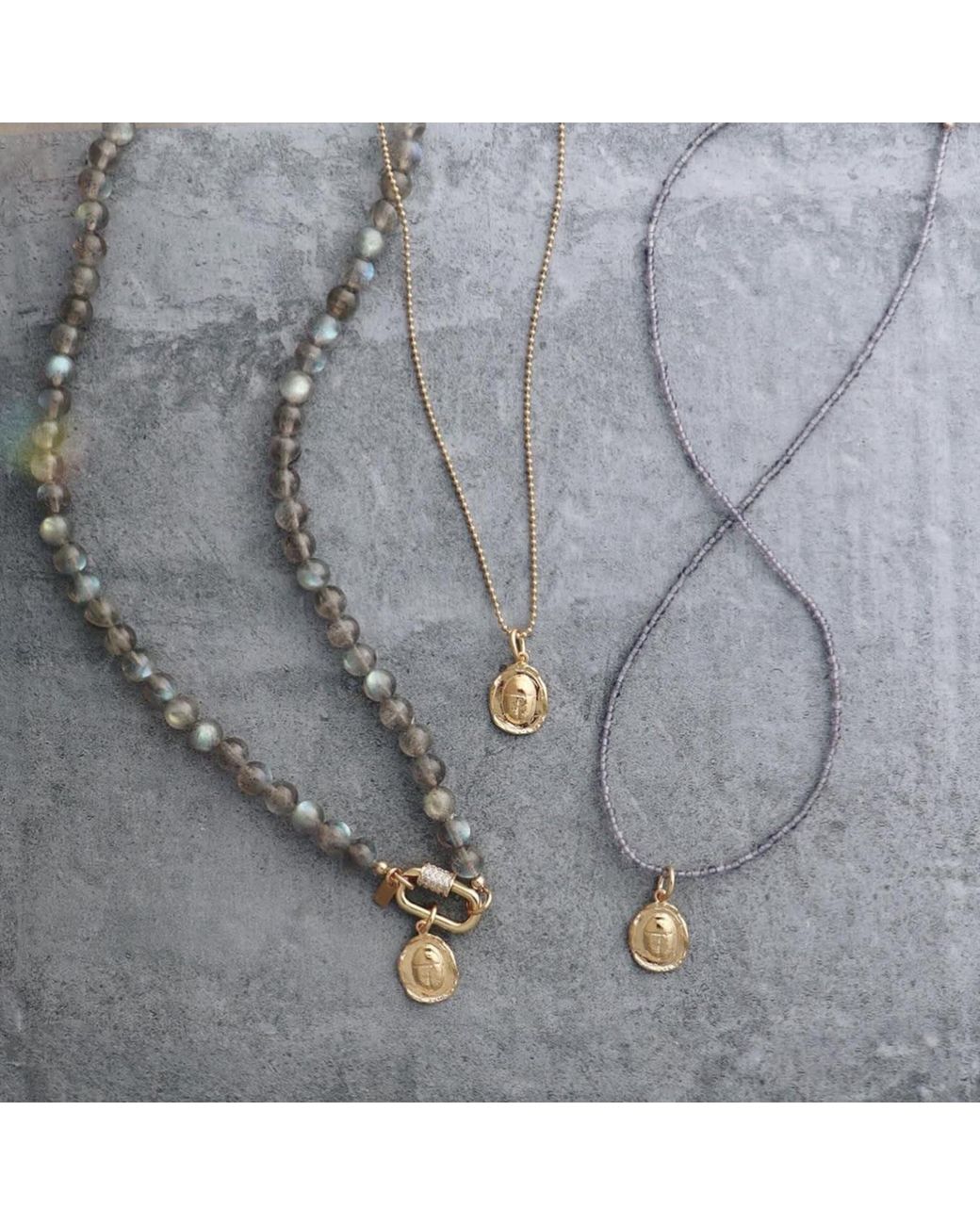 Hye Jane Jewelry Metallic Noor Scarab Necklace