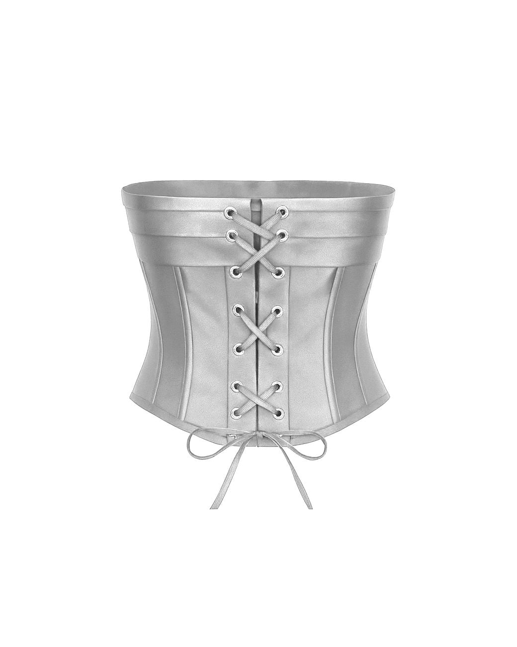NAZLI CEREN Gray Bridget Satin Corset