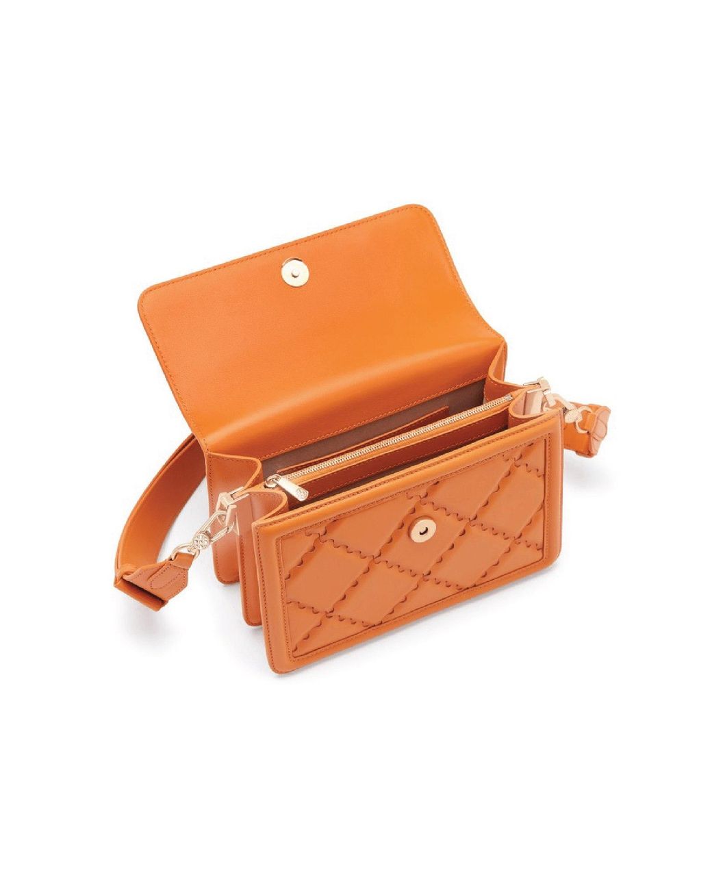 Orange Cube Orange Mosaic Compact Messenger Bag