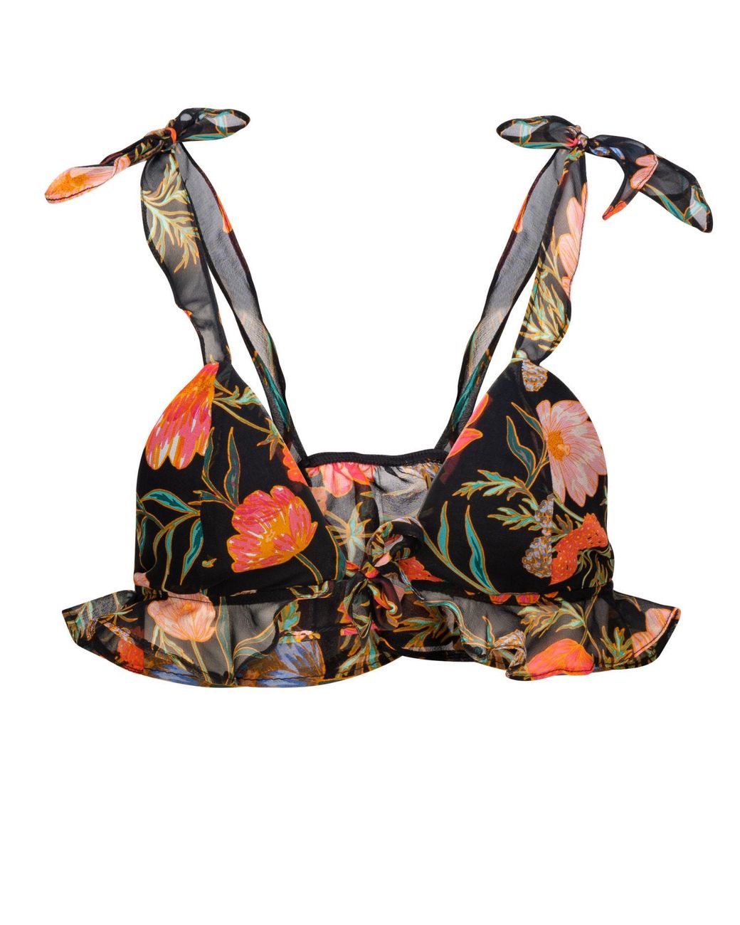 Introvertie VIENNA Brown Charmed Silk Bralette