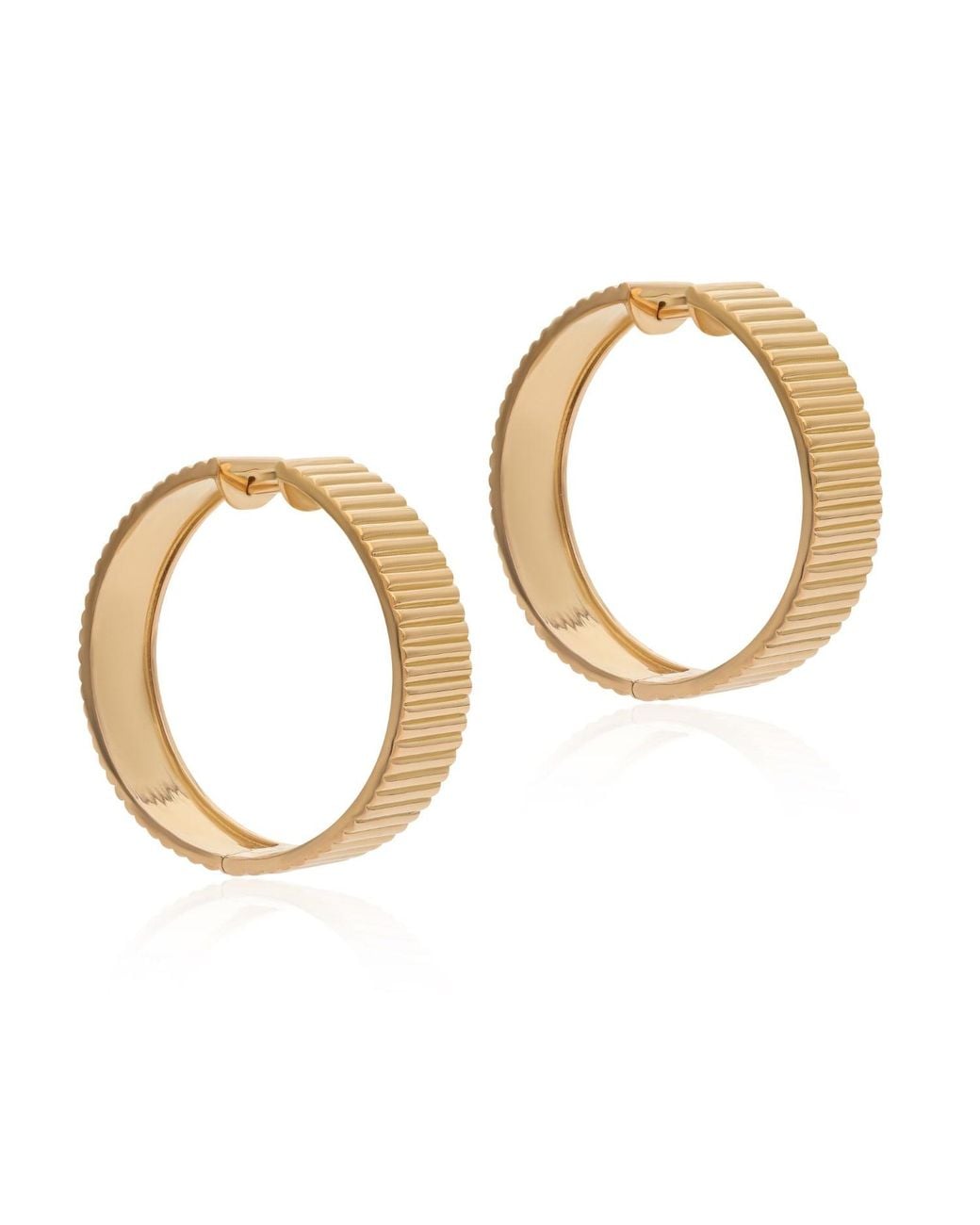 Preeti Sandhu Metallic Ridged Wide Vermeil Hoops