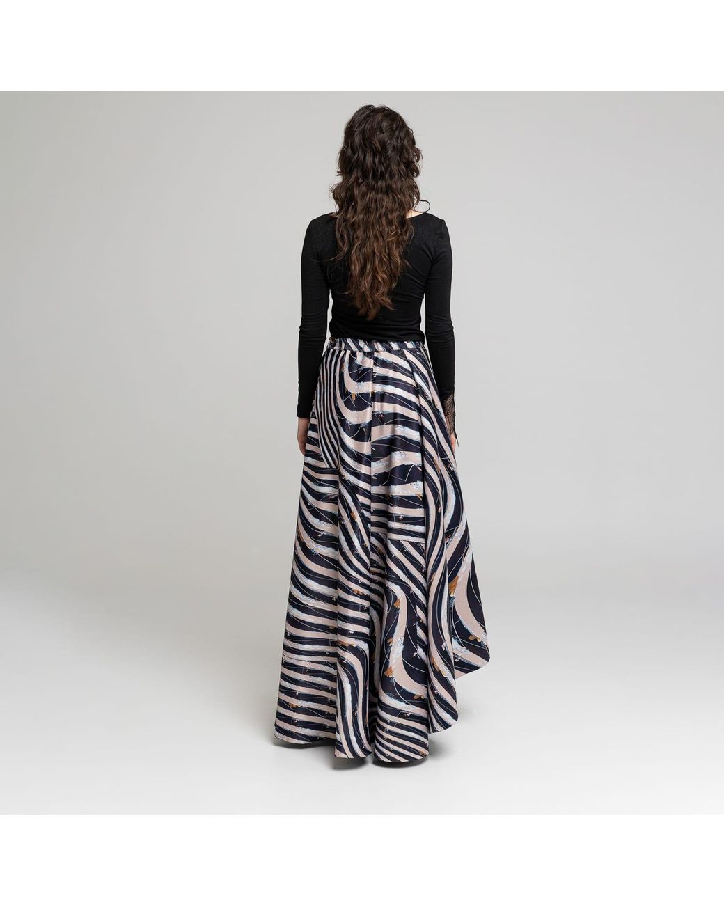 ARTISTA Blue Thia A-Line Maxi Skirt