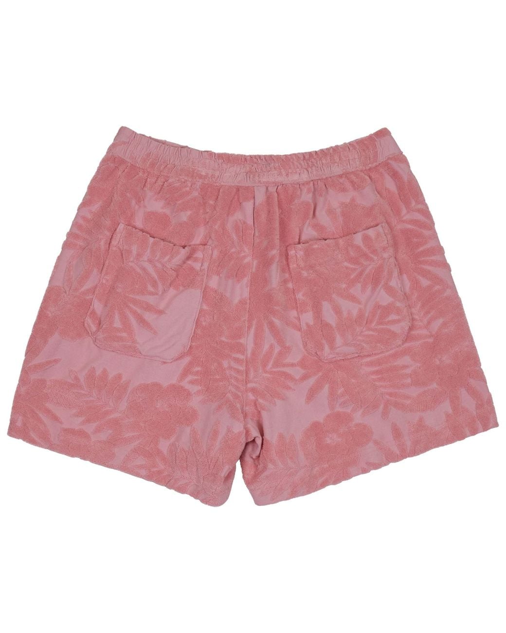 Lords of Harlech Red Tess Coral Drawstring Terry Toweling Short