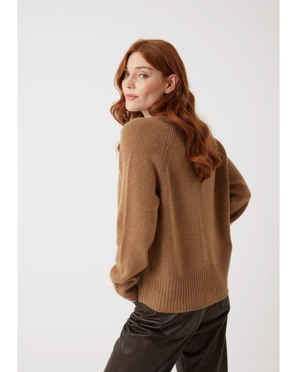 Loop Cashmere Natural The Luxe Crew Cardigan