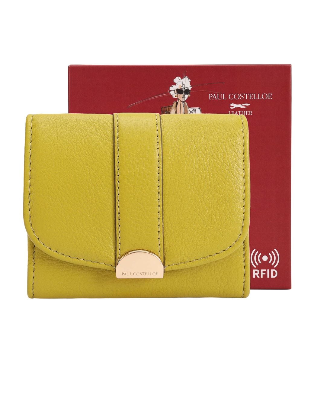 Paul Costelloe Yellow Lovel Leather Purse