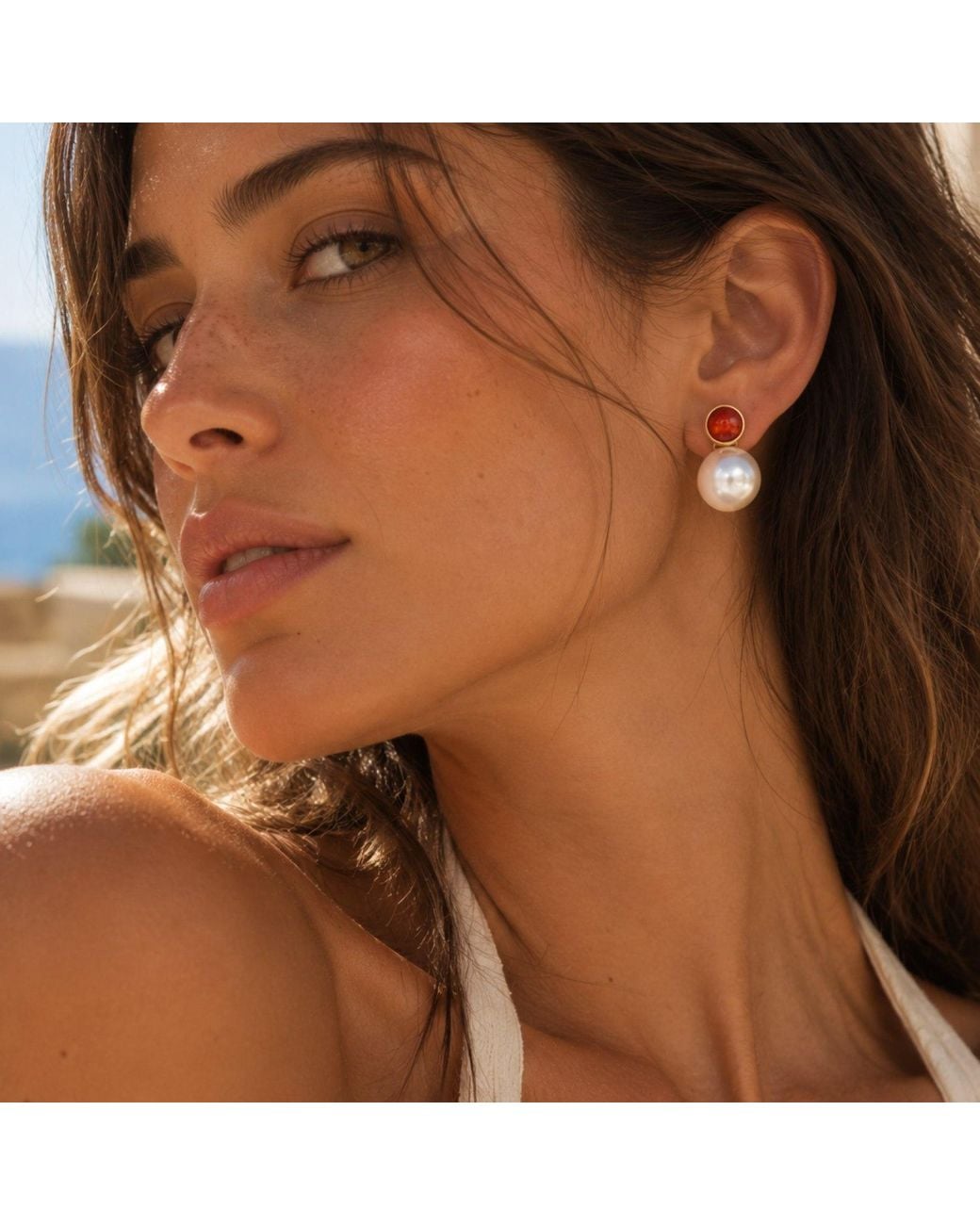 Lalinde Green Victoria Pearl Stud