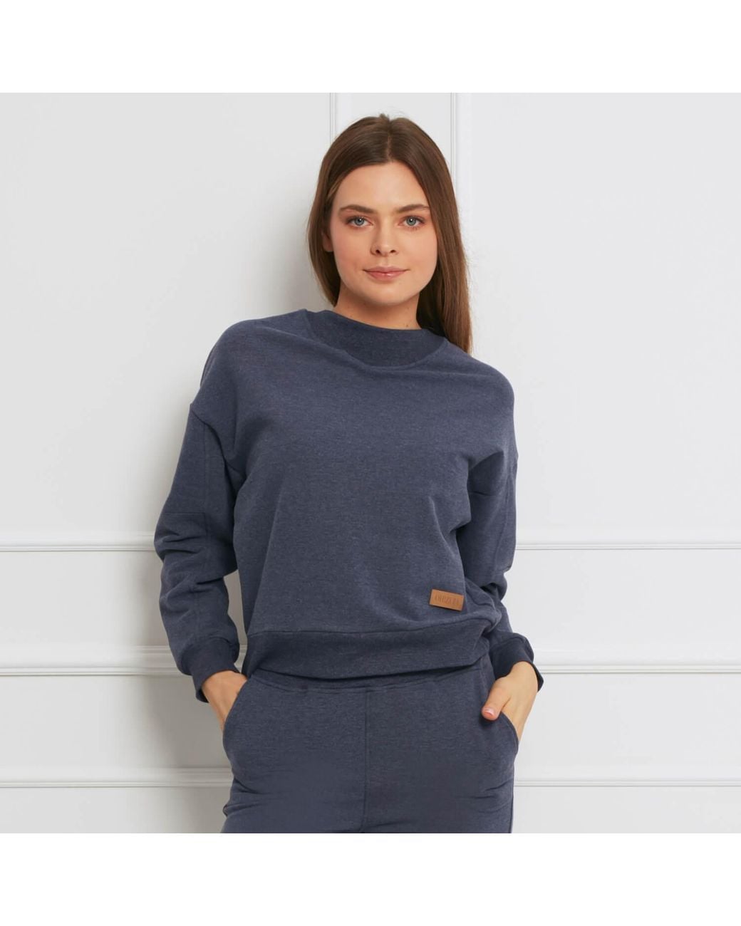 Oh!Zuza Blue Short Sweatshirt & Stirrup Leggings Set
