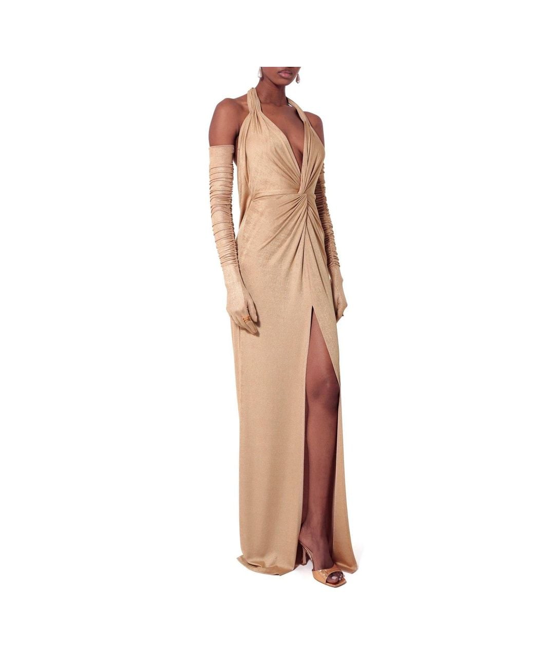 AGGI by HALEWSKI Natural Paris Long Draped Gloves