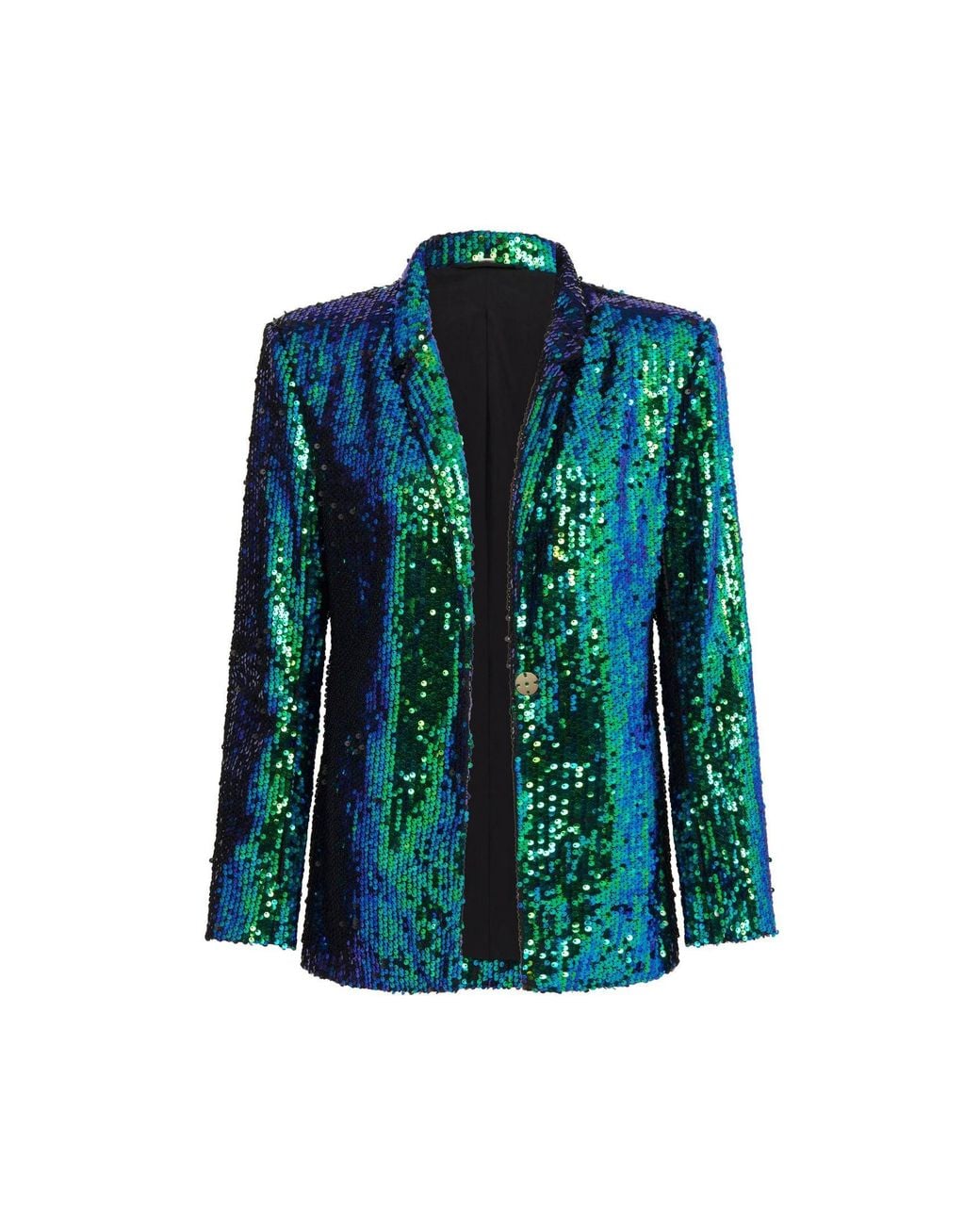 Sour Figs Iridescent Sequined Blazer in Green | Lyst
