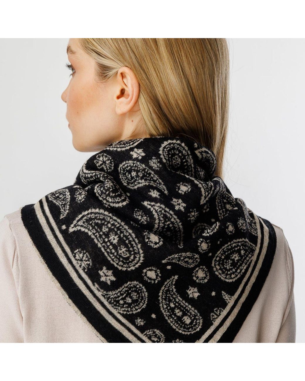 Mohair&Angora Black Mohair Foulard