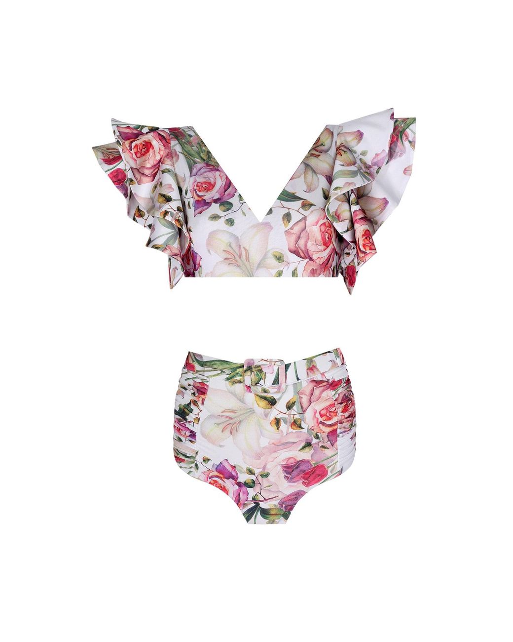 Nur Karaata Pink Cosmos Bianca Bikini Set
