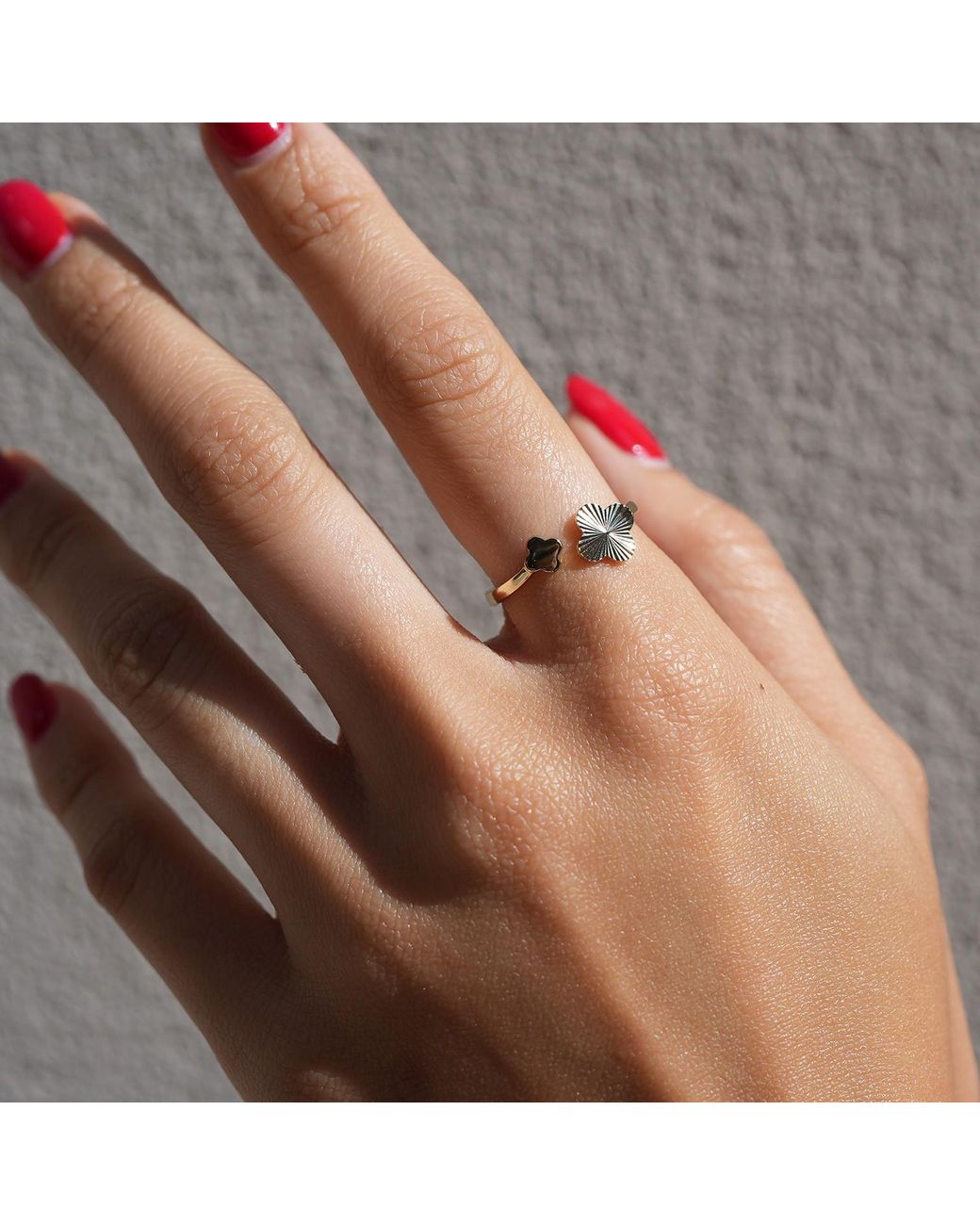 Argento Vivo Metallic The Clover Bypass Ring