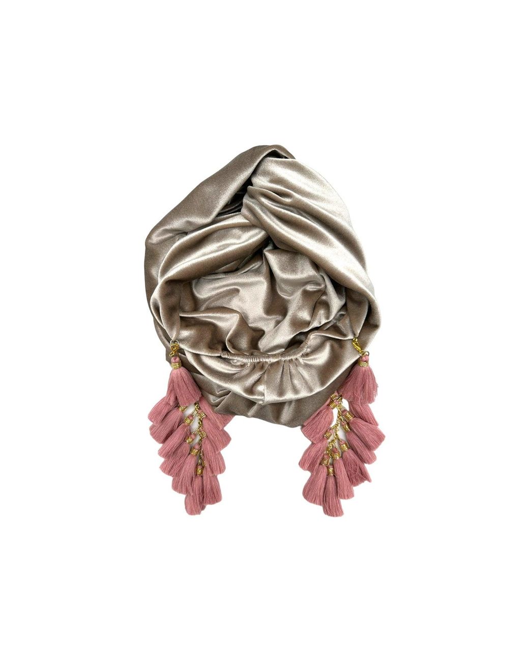 Julia Clancey Pink Neutrals Mink & Chacha Turban