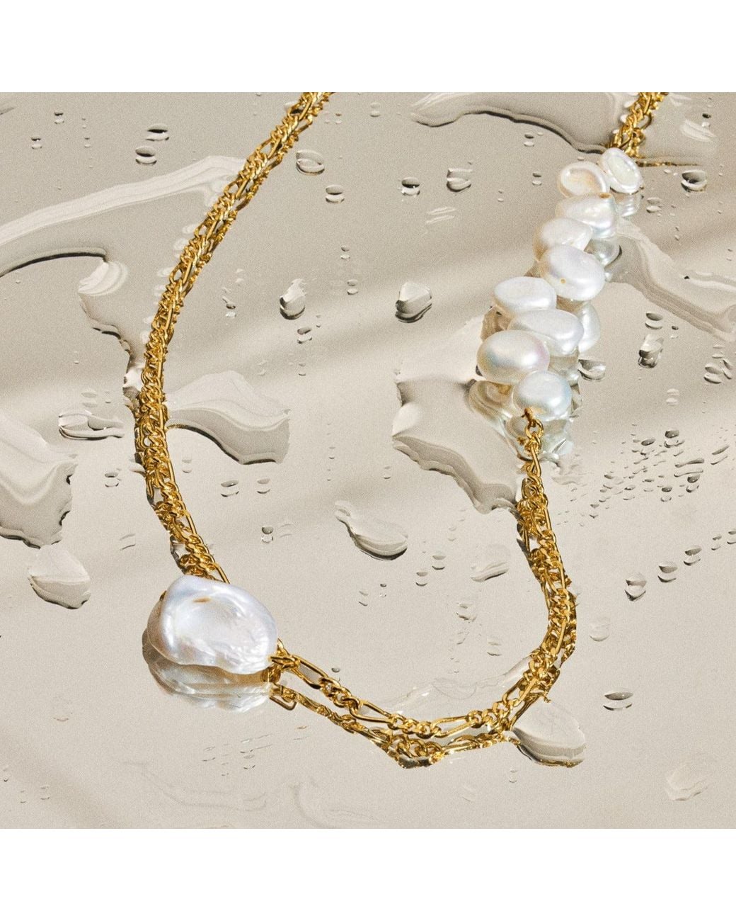 Lait & Lune Metallic Nassa Pearl Necklace