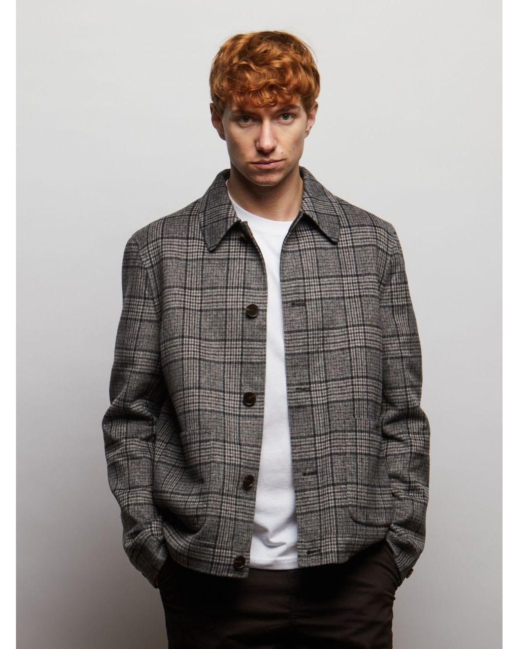 Guards London Gray Scot Reversible Wool Blend Jacket for men