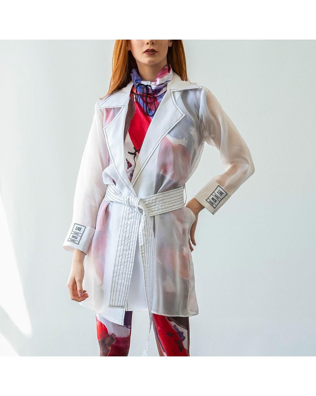 ARSHYS Natural Neutrals Sheer Statement Trench