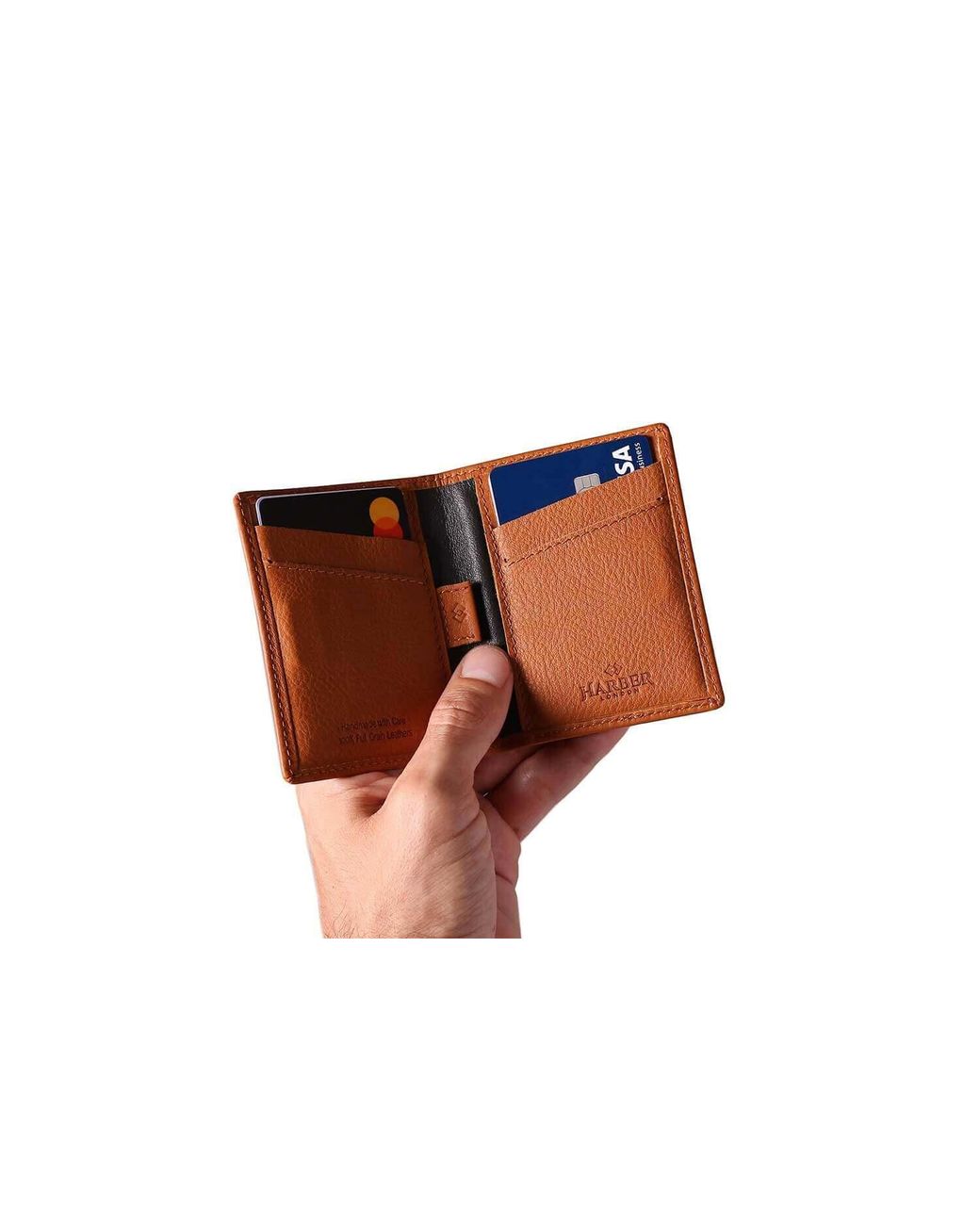 Harber London Black Rfid Card Wallet for men