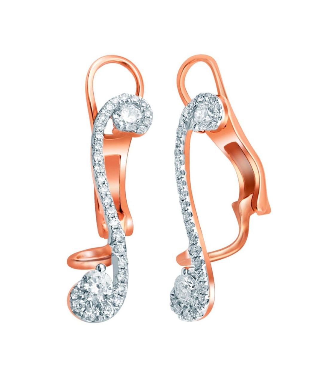Artisan Multicolor Rose Diamond Clip On Earrings
