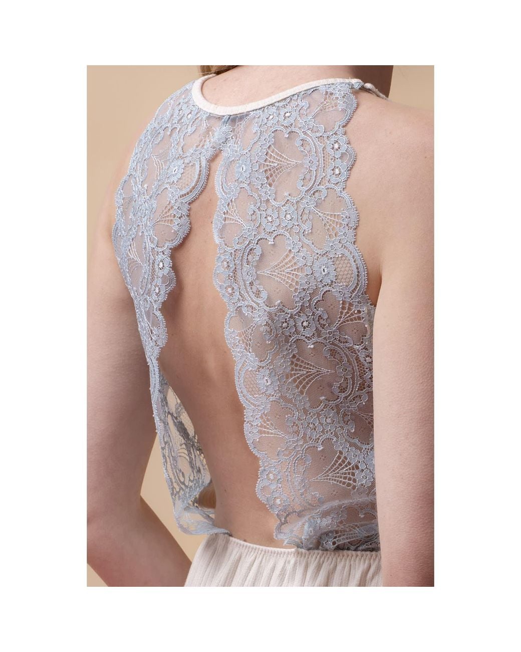 Oh!Zuza Pink Neutrals Santal Lace Trim Camisole Nightdress – Vanilla