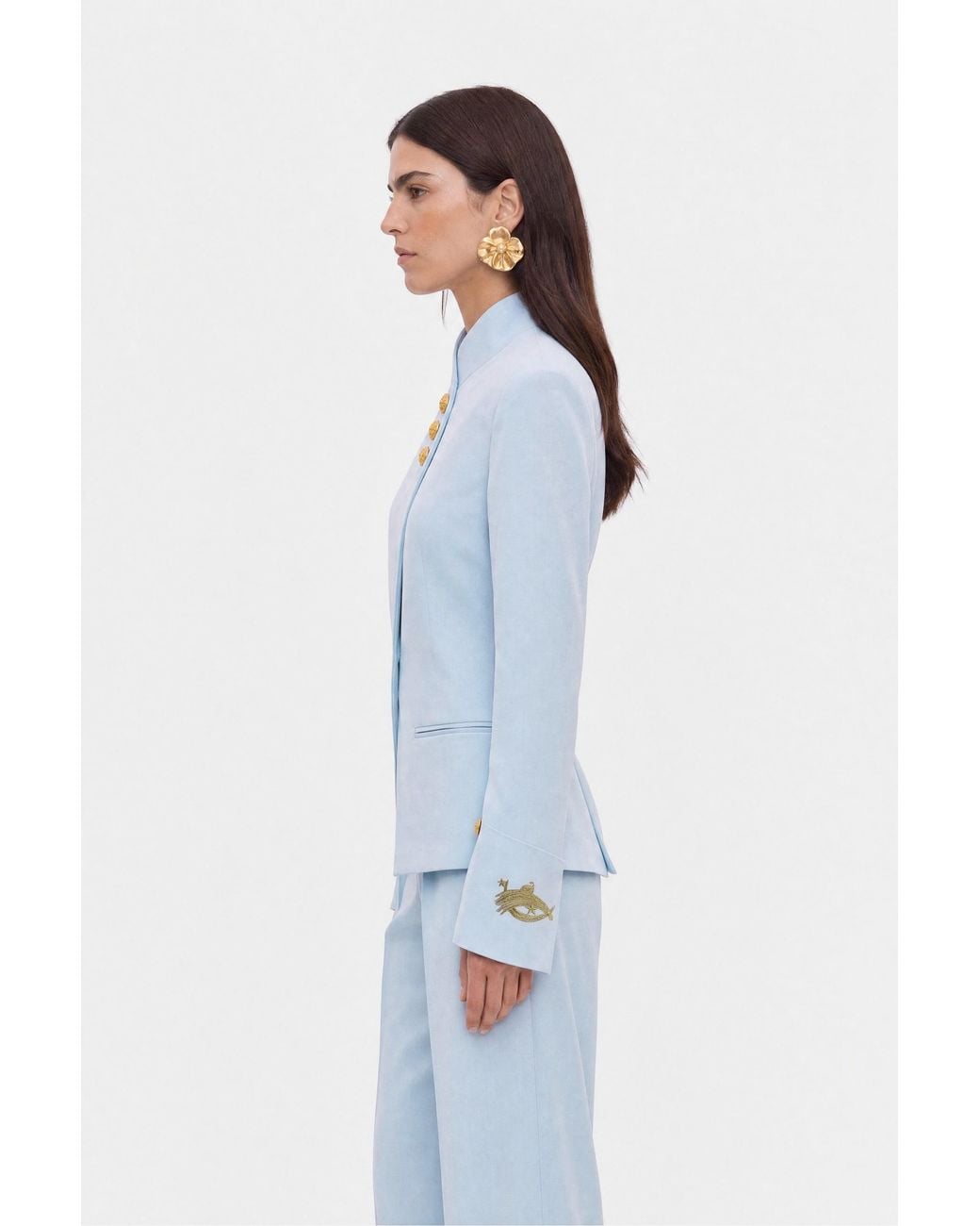 Nocturne Blue Wide Leg Trousers