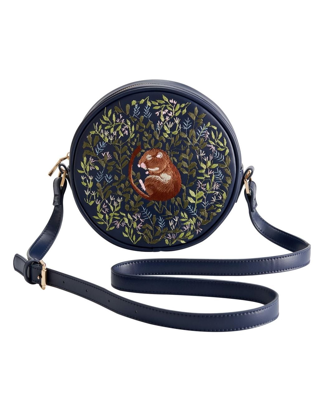 Fable England Gray X Chloe Giordani Dormouse Embroidered Round Saddle Bag