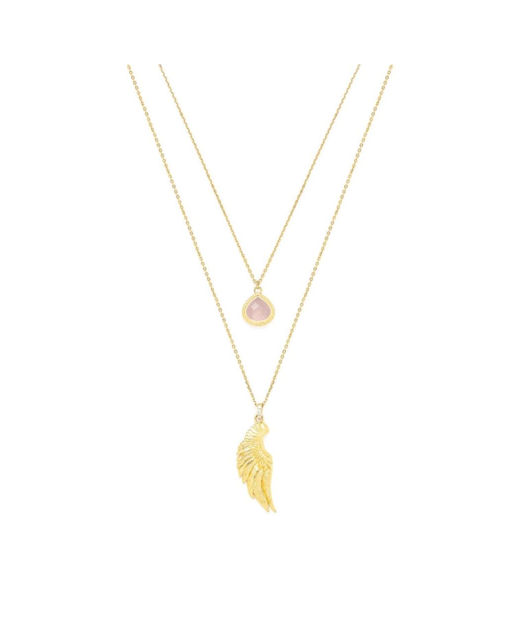 Seven Saints Metallic Archangel Chamuel, Angel Of Love Necklace, Rose Quartz, Over Sterling