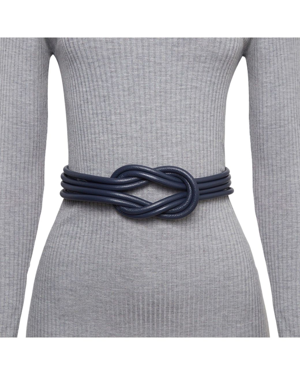 BeltBe Blue Knot Leather Belt