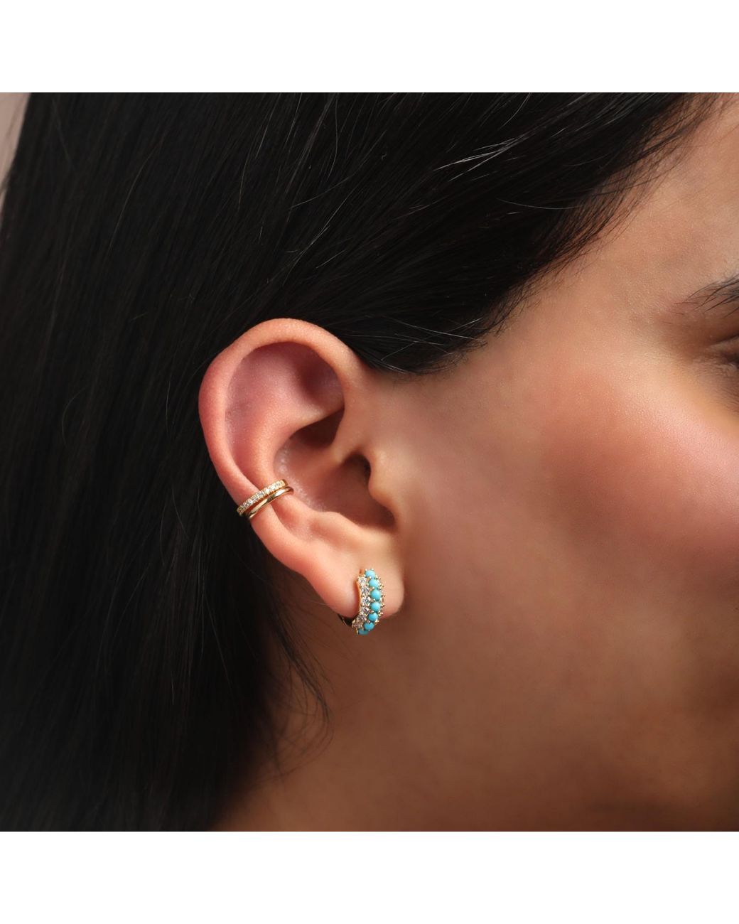 Preeti Sandhu Blue Summer Sparkle Huggies