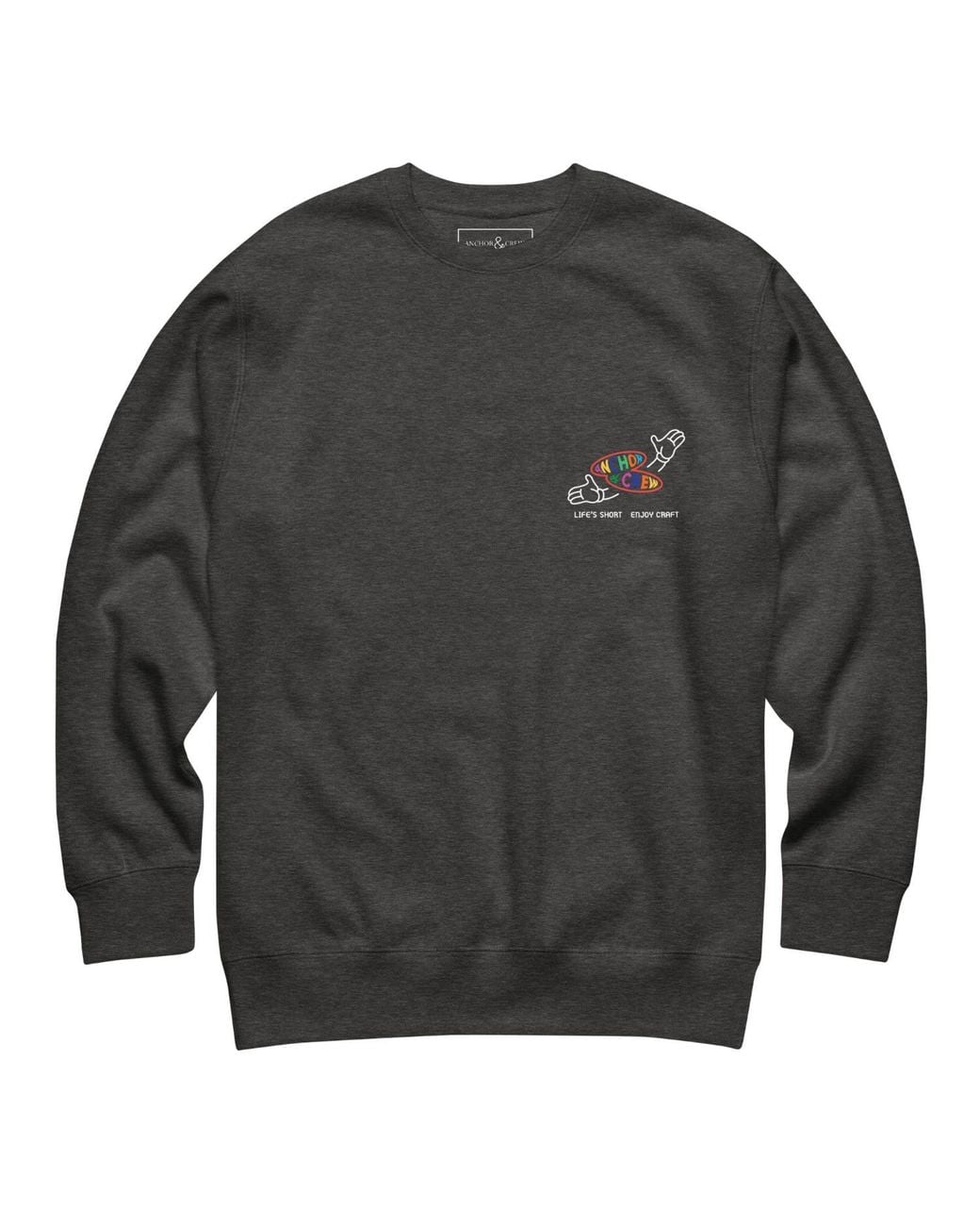 Anchor and Crew Gray Heather Enjoy Craft Dial-A-Local Organic Cotton Sweatshirt for men