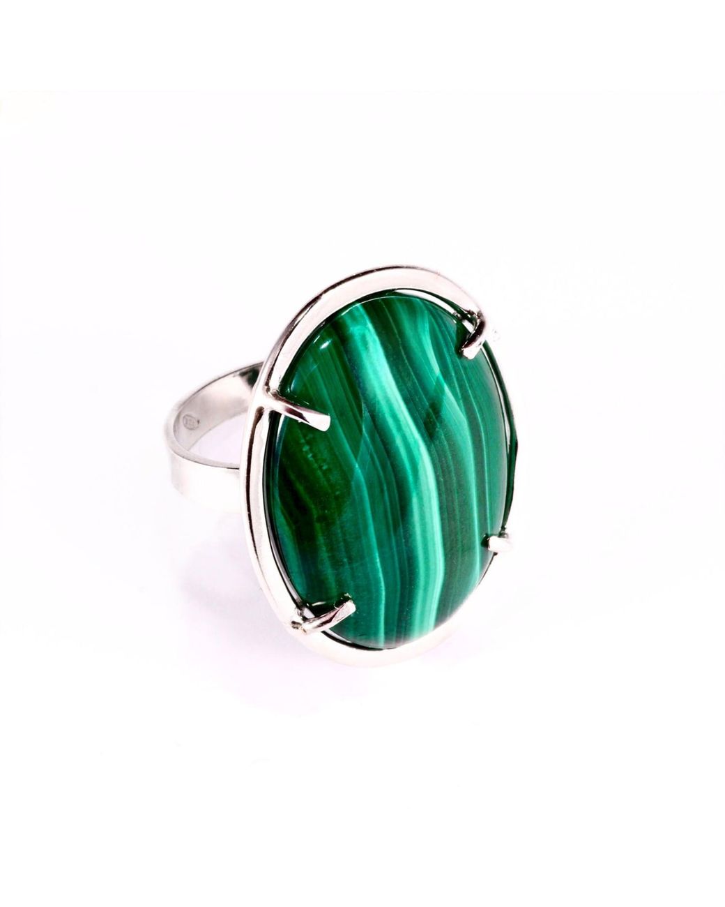 Mineralgems•Studio Green Malachite Ring Fail