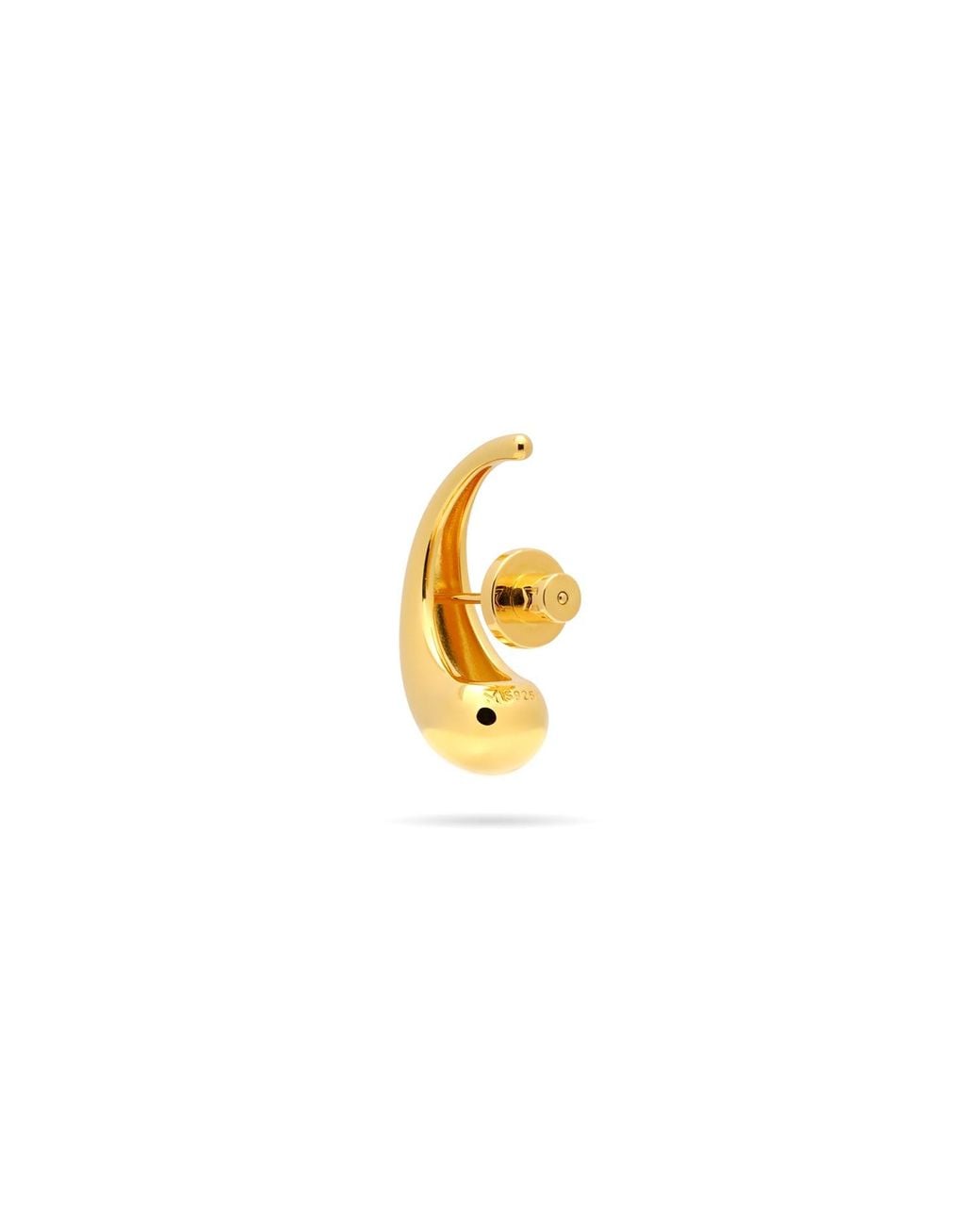 Meulien Metallic Abstract Curved Waterdrop Earrings