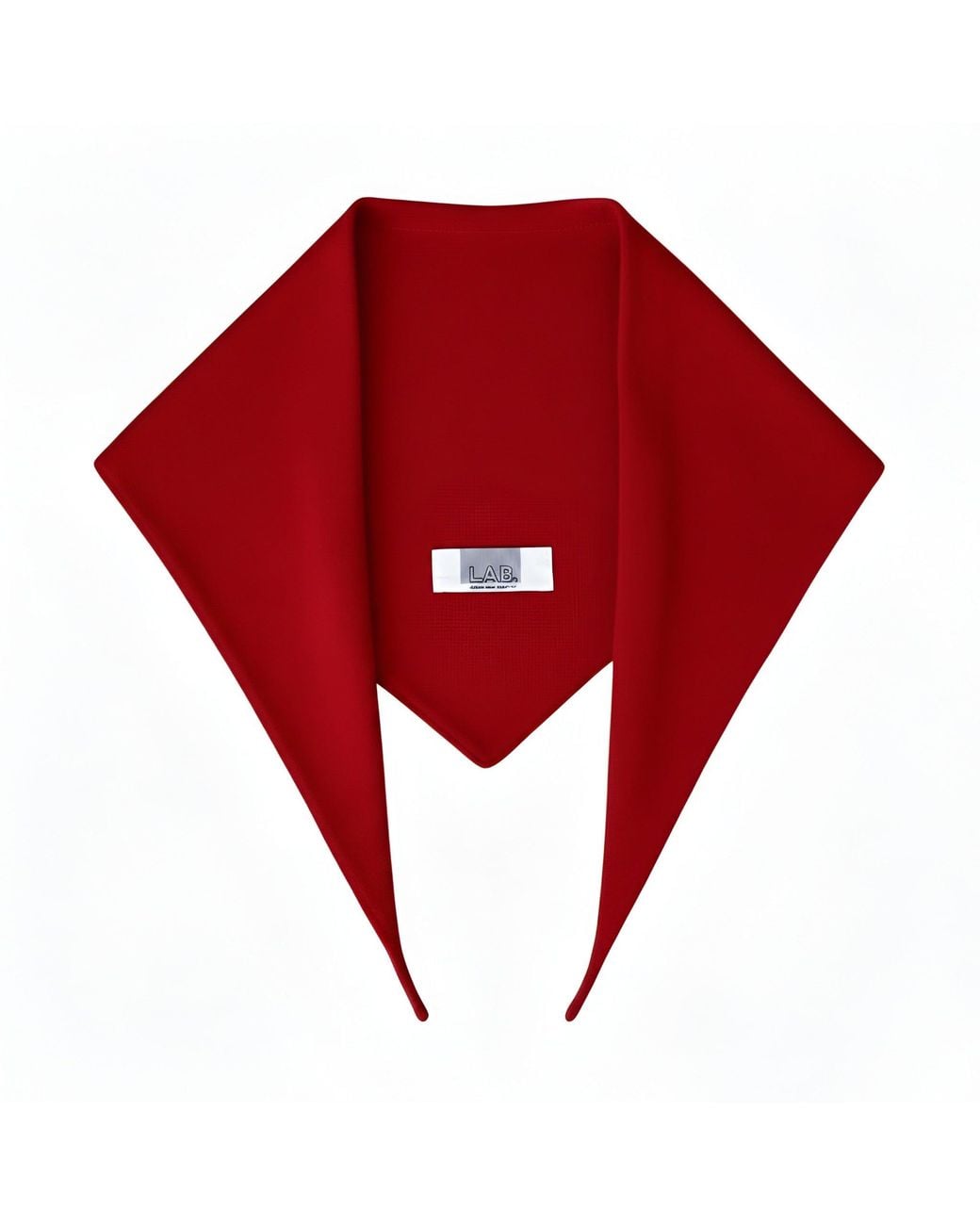 London Atelier Byproduct Red Wool Small Triangle Knitted Scarf