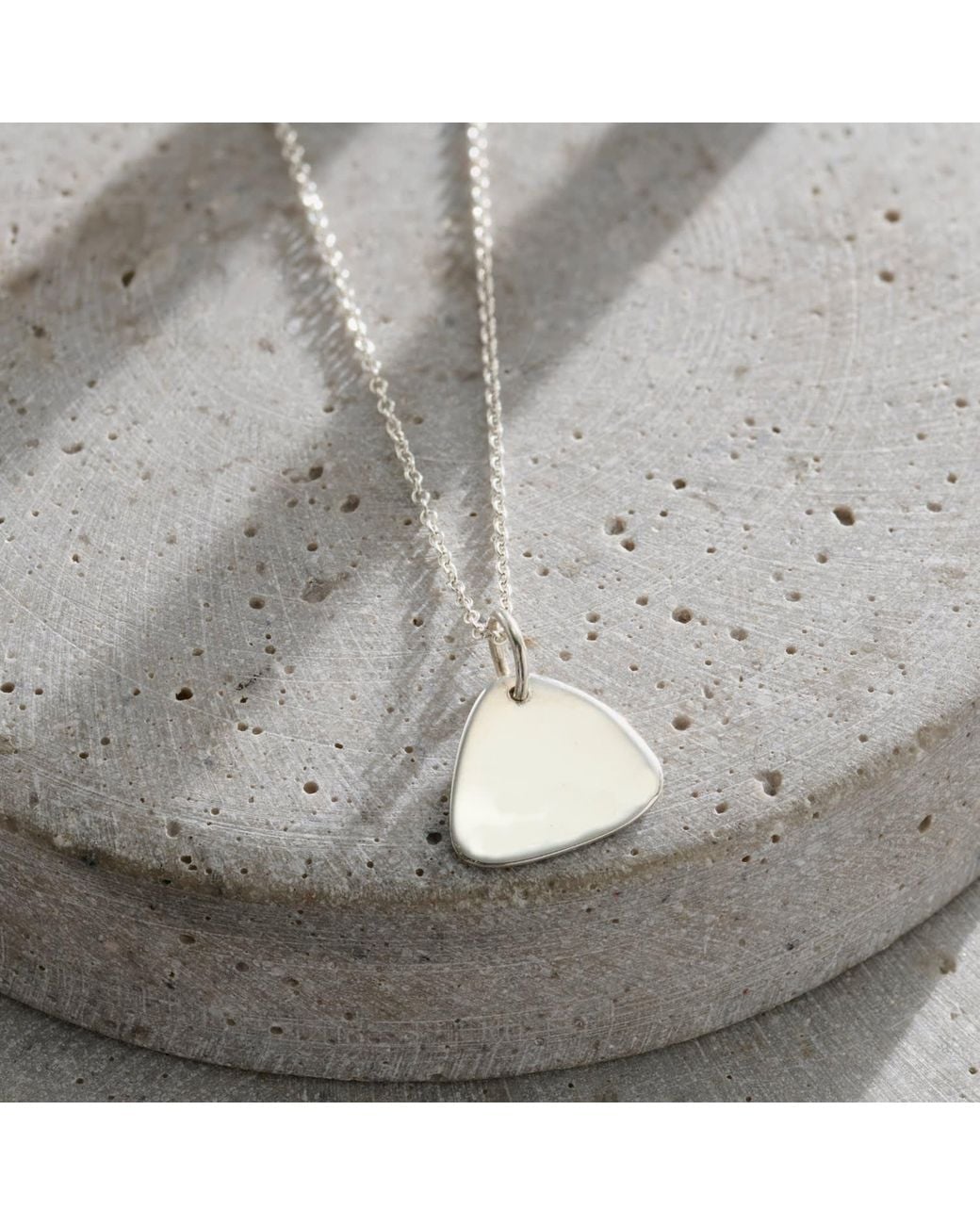 Posh Totty Designs Metallic Sterling Plectrum Necklace for men