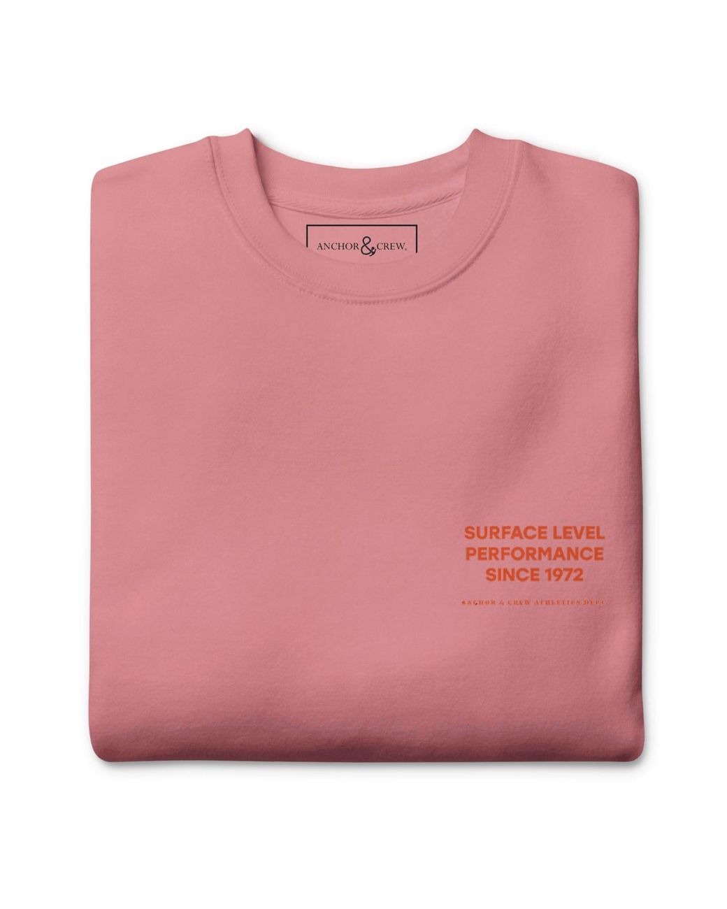 Anchor and Crew Pink Rose Personal Best-Ish Swimming Club League Organic Cotton Sweatshirt for men