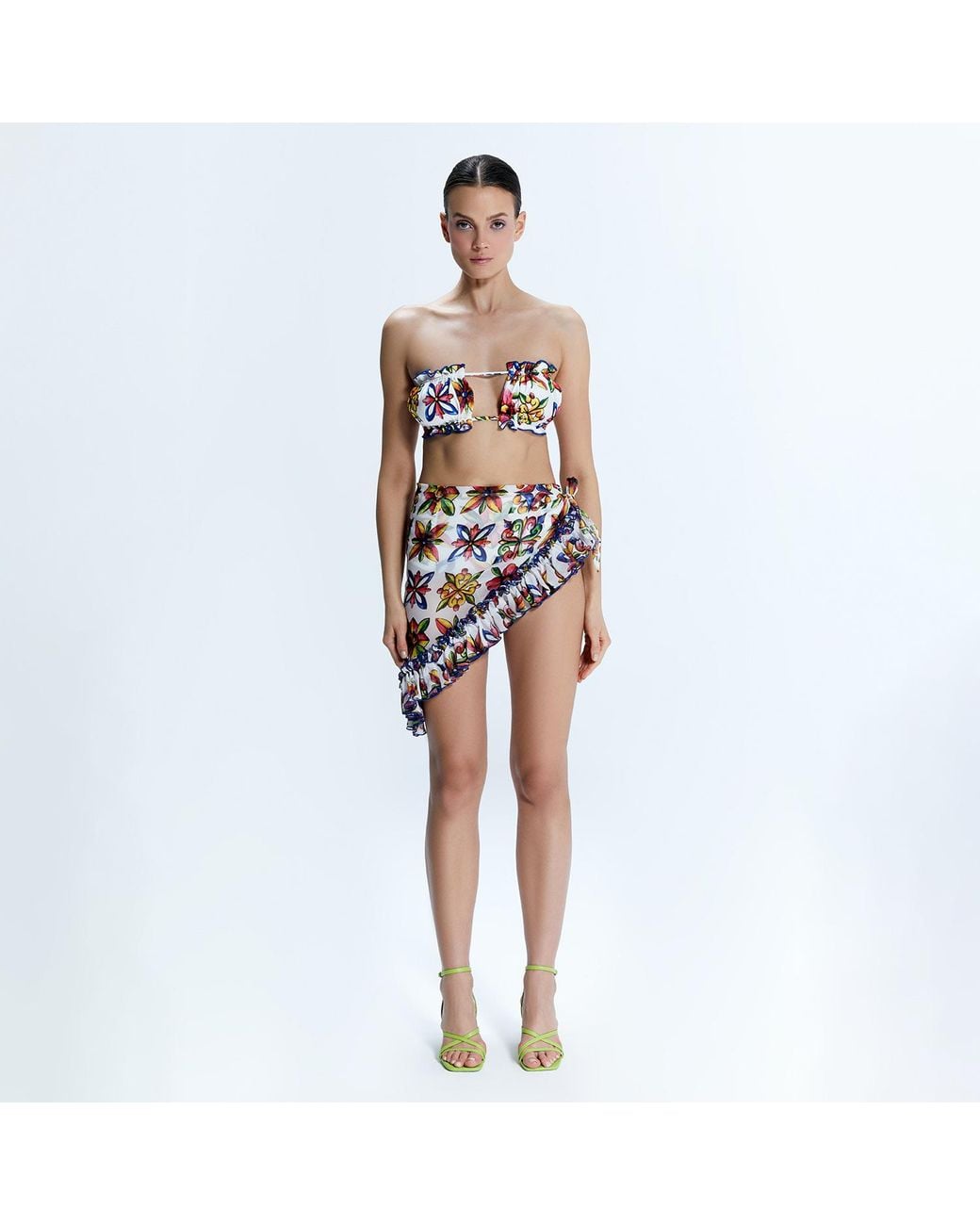 Nur Karaata White Sicilia Sun Bikini Set