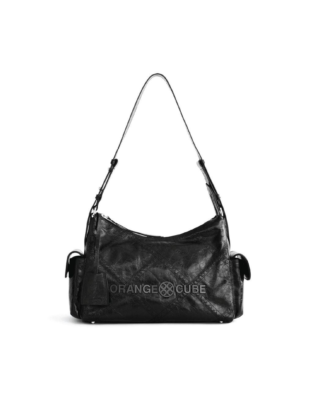 Orange Cube Black Metropolitan City Bag