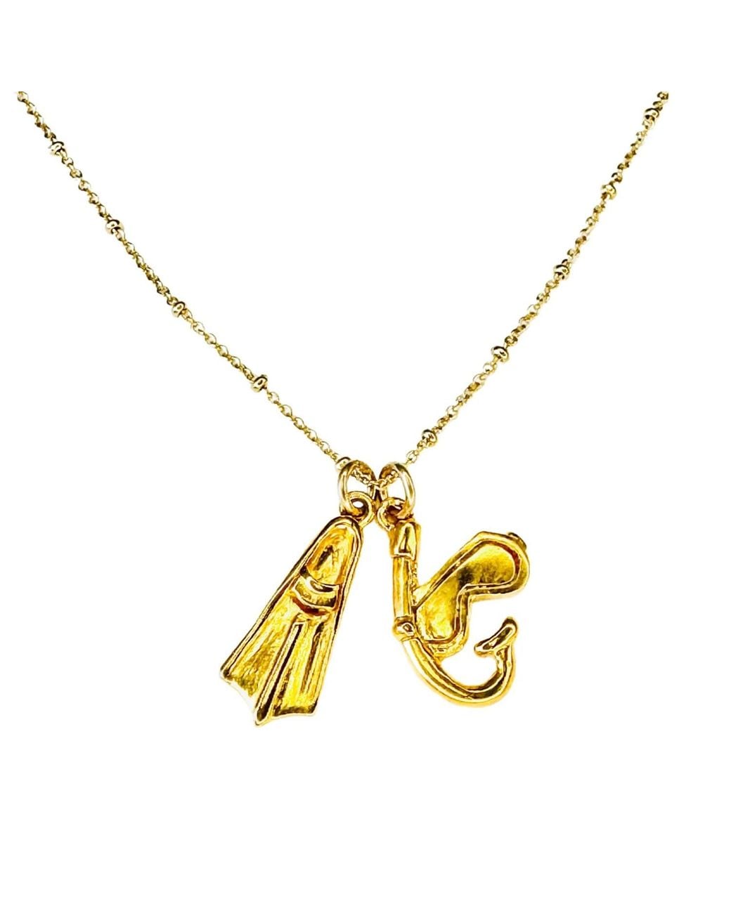 Lexi Jewelry Metallic Snorkeling Charm Necklace