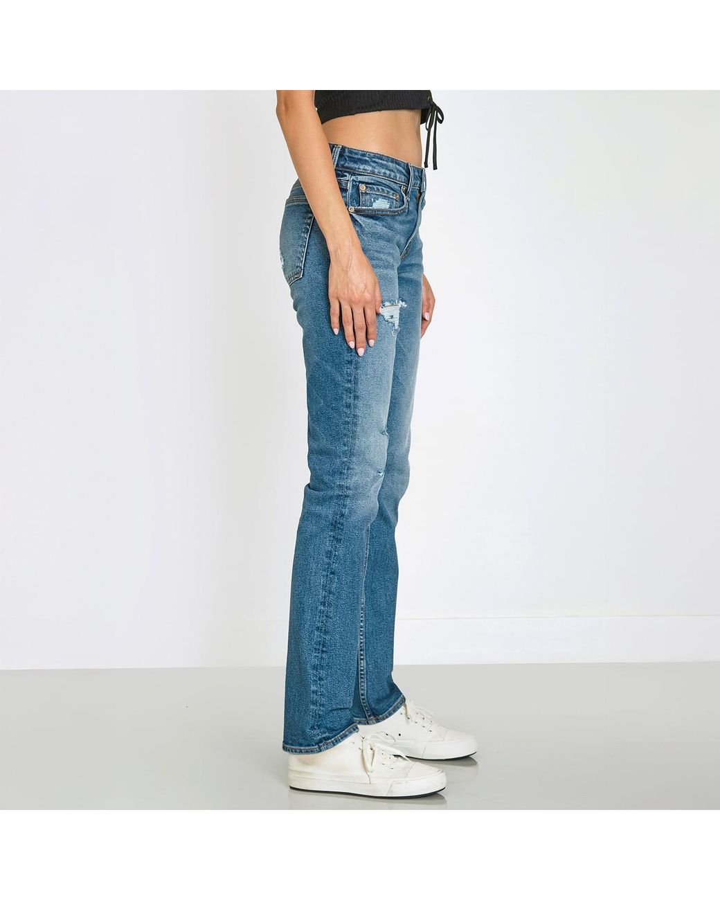 NOEND Blue Ella Low Rise Mom Jeans