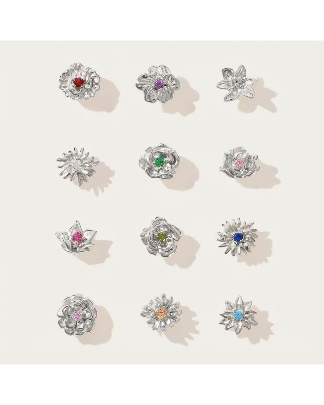 Sophelia Metallic Toumaline October Birthstone Marigold Birthflower Sterling Stud Earrings