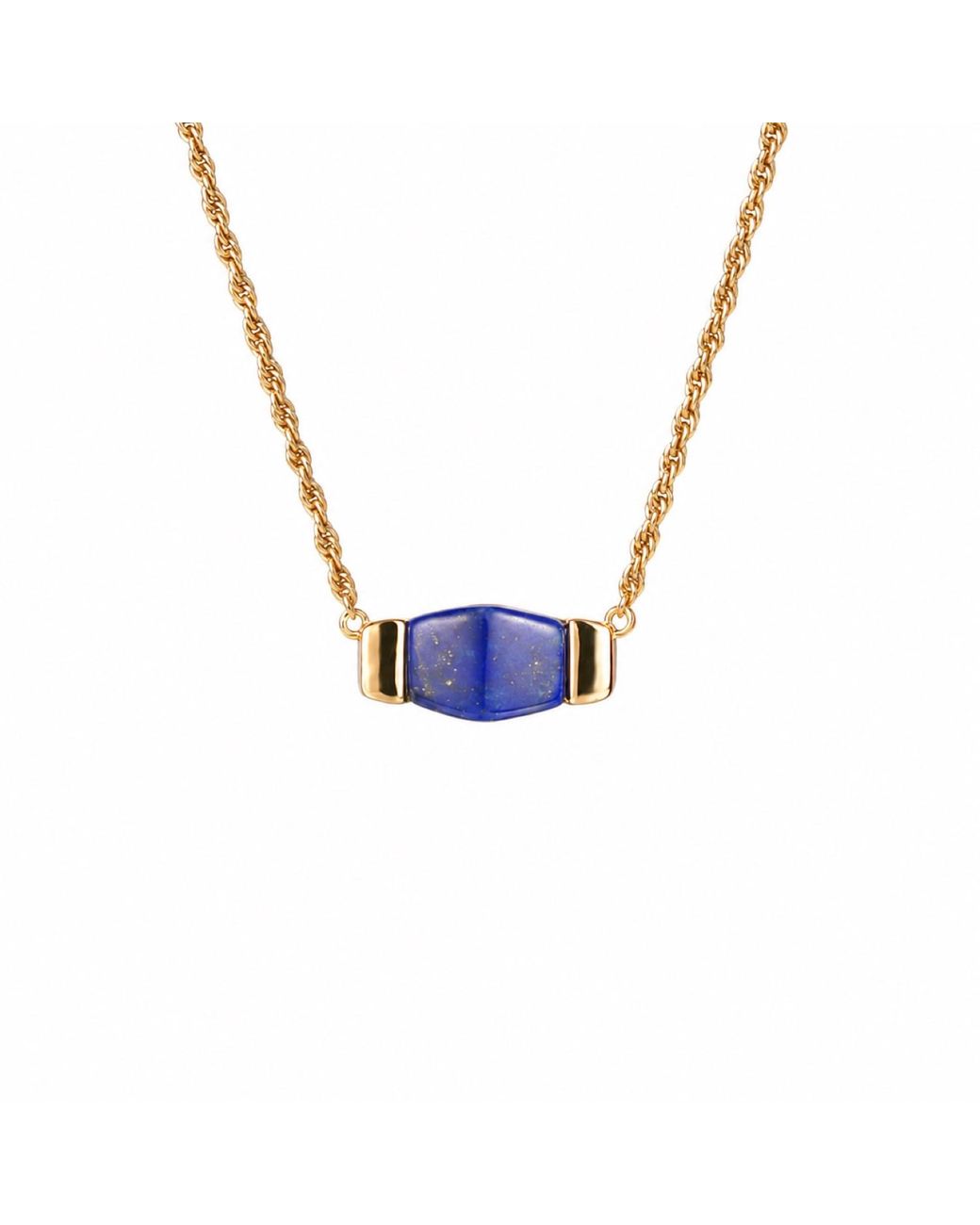 Retro Chic Blue Ishtar Goddess Pendant Necklace for men