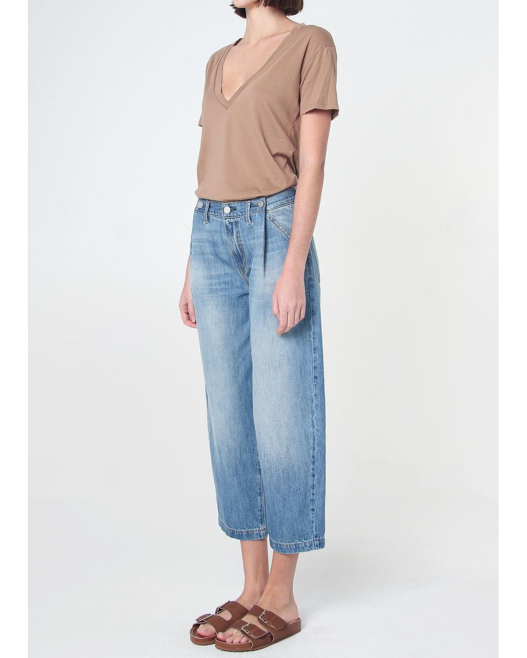 NOEND Blue Adeline Cropped Barrel