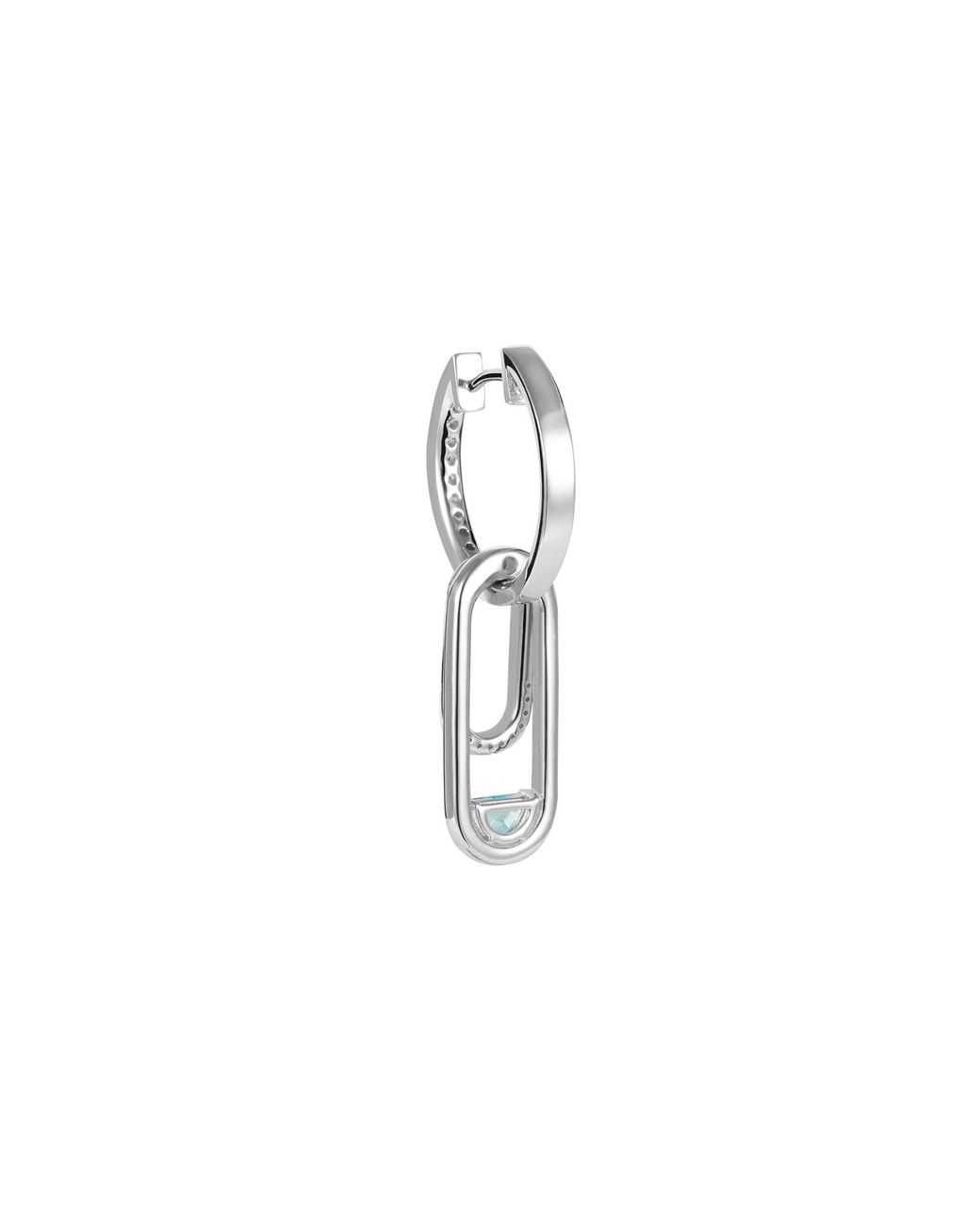 Arte Madrid Blue Toggle Convertible Hoop Earrings With Drop Charms