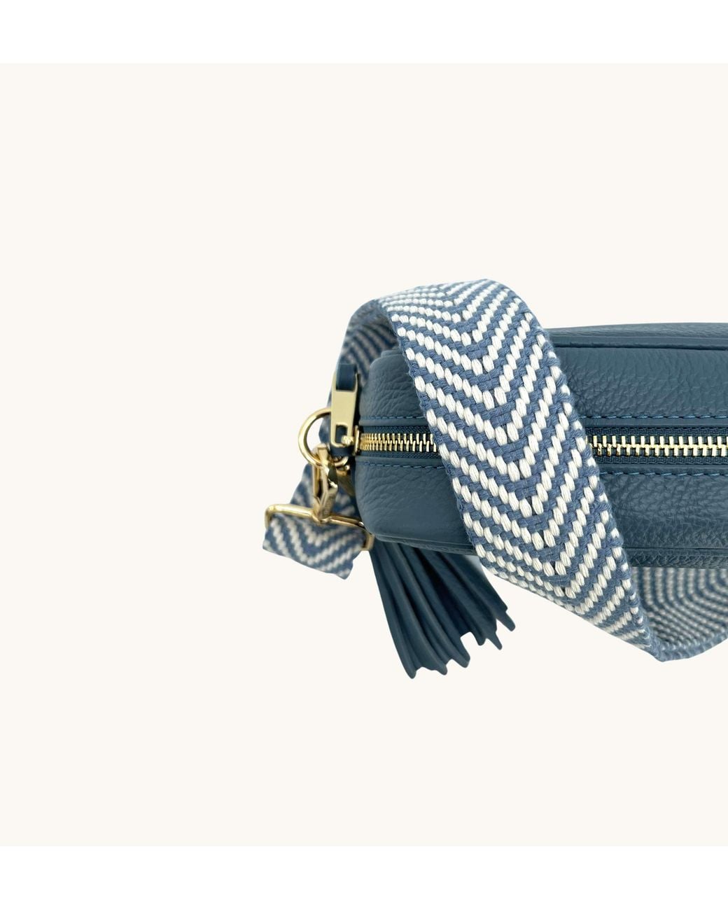 Apatchy London Black Denim Chevron Strap