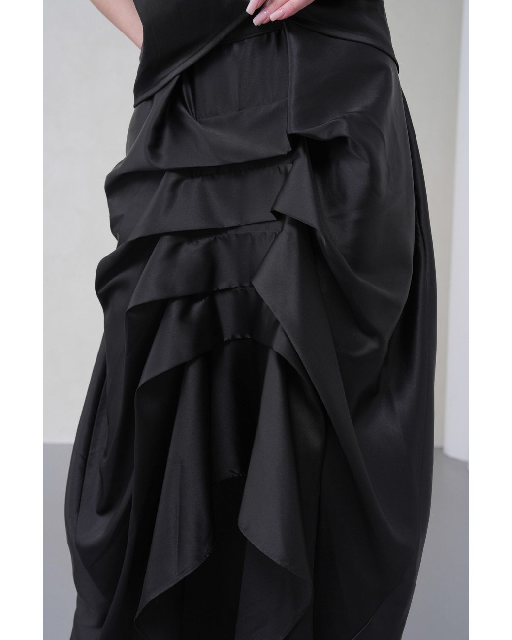 Lumina Eligma Black The Vanguard Skirt Silk