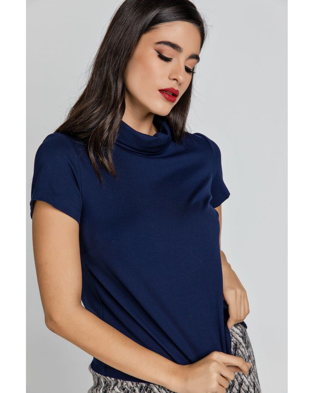 Conquista Blue Short Sleeve Top
