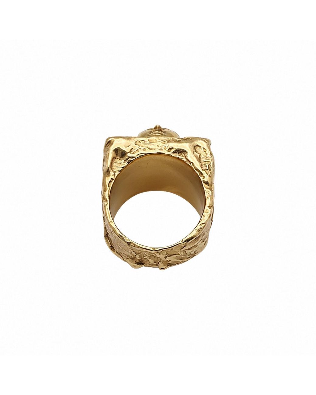 Moca Jewellery Gray Buddha Signet Ring