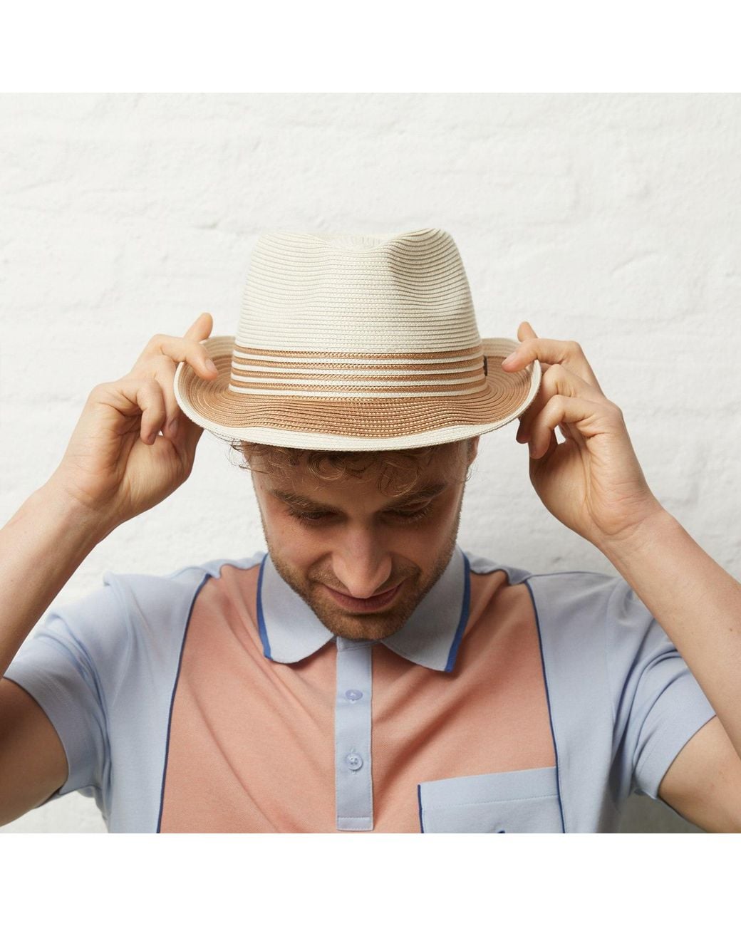 Dasmarca Hats Natural Dasmarca Jordan And Tan Two Tone Summer Crushable Hat Packable Hat For for men
